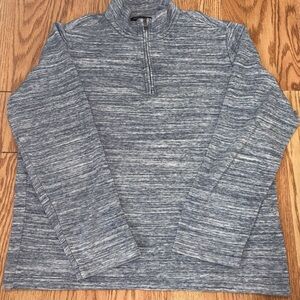 Banana Republic Men's Heathered Blue 1/4 Zip-Up